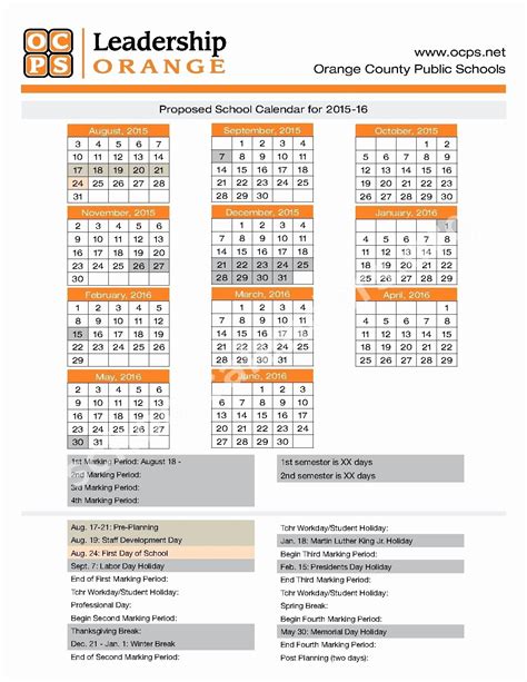 Ocps 2022 Calendar